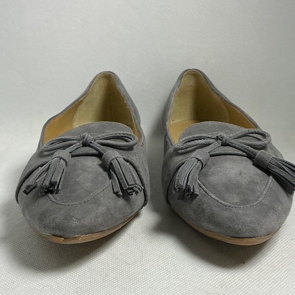 Talbots Gray Suede Tassel Loafer Flats Leather Women’s Size 5 - Picture 4 of 13